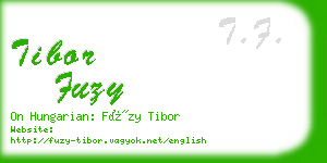 tibor fuzy business card